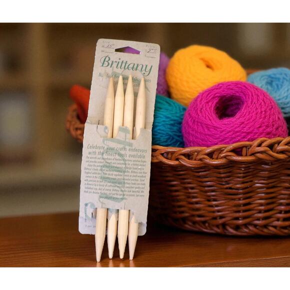 Brittany Double Pointed Knitting Needles #15 12mm New England White Birch - Picture 1 of 2